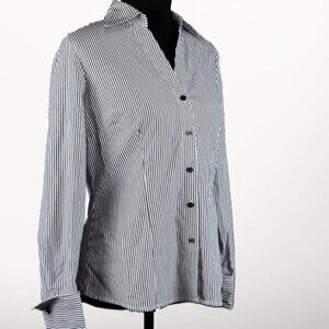 Worthington Striped Button Down Shirt Size 12